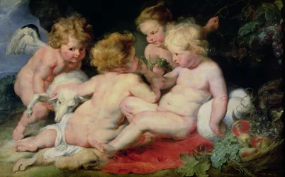 Enfant Jésus avec Jean-Baptiste et deux anges, 1615-20